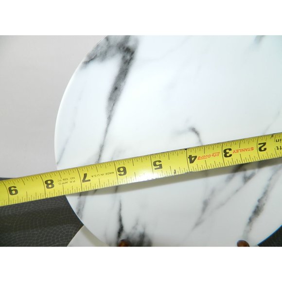 Marble Design Set Of 4 Plates 7.5" Home to Kitchen Porcelain Marble Effect Salad - Picture 2 of 10